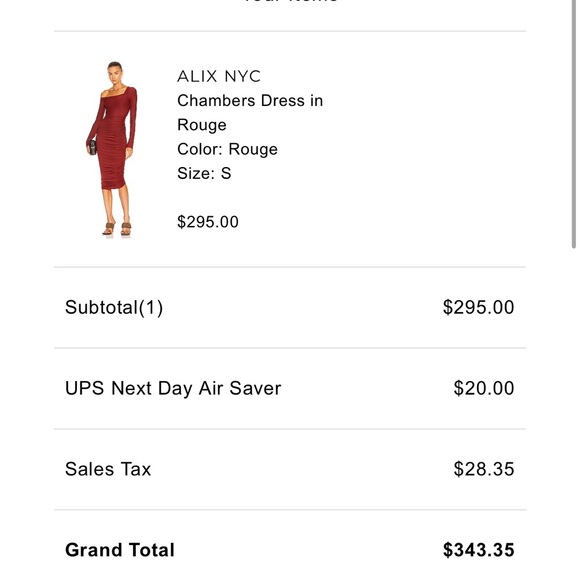 FWRD alix nyc chambers dress - Picture 3 of 5